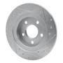 DFC Brake Rotor - Drilled and Slotted - Silver 631-45009L