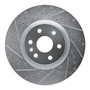 DFC Brake Rotor - Drilled and Slotted - Silver 631-46046L