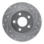 DFC Brake Rotor - Drilled and Slotted - Silver 631-45009R