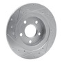 DFC Brake Rotor - Drilled and Slotted - Silver 631-45009R
