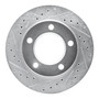 DFC Brake Rotor - Drilled and Slotted - Silver 631-42016L