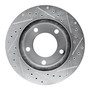 DFC Brake Rotor - Drilled and Slotted - Silver 631-42016L