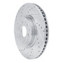 DFC Brake Rotor - Drilled and Slotted - Silver 631-46047L