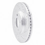 DFC Brake Rotor - Drilled and Slotted - Silver 631-47032R