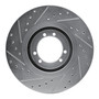 DFC Brake Rotor - Drilled and Slotted - Silver 631-44001R