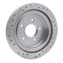 DFC Brake Rotor - Drilled and Slotted - Silver 631-46009R