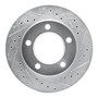 DFC Brake Rotor - Drilled and Slotted - Silver 631-42016R