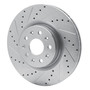 DFC Brake Rotor - Drilled and Slotted - Silver 631-46036L