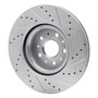 DFC Brake Rotor - Drilled and Slotted - Silver 631-46036L