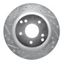 DFC Brake Rotor - Drilled and Slotted - Silver 631-47022L