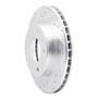 DFC Brake Rotor - Drilled and Slotted - Silver 631-45001L