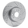 DFC Brake Rotor - Drilled and Slotted - Silver 631-46036R