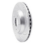 DFC Brake Rotor - Drilled and Slotted - Silver 631-47023D