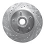 DFC Brake Rotor - Drilled and Slotted - Silver 631-47061L
