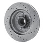DFC Brake Rotor - Drilled and Slotted - Silver 631-47061L
