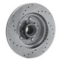 DFC Brake Rotor - Drilled and Slotted - Silver 631-47061R