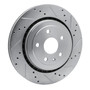 DFC Brake Rotor - Drilled and Slotted - Silver 631-47074R