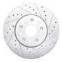 DFC Brake Rotor - Drilled and Slotted - Silver 631-46038R