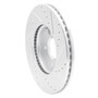 DFC Brake Rotor - Drilled and Slotted - Silver 631-45045L