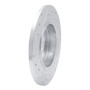 DFC Brake Rotor - Drilled and Slotted - Silver 631-47075R