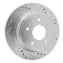 DFC Brake Rotor - Drilled and Slotted - Silver 631-48032R