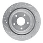 DFC Brake Rotor - Drilled and Slotted - Silver 631-48032R