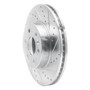 DFC Brake Rotor - Drilled and Slotted - Silver 631-48062R