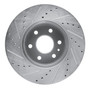 DFC Brake Rotor - Drilled and Slotted - Silver 631-48062R