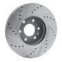 DFC Brake Rotor - Drilled and Slotted - Silver 631-48062R