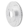 DFC Brake Rotor - Drilled and Slotted - Silver 631-48034L