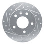 DFC Brake Rotor - Drilled and Slotted - Silver 631-45047L