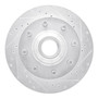 DFC Brake Rotor - Drilled and Slotted - Silver 631-48004R