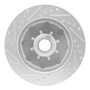 DFC Brake Rotor - Drilled and Slotted - Silver 631-48004R