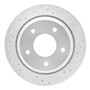 DFC Brake Rotor - Drilled and Slotted - Silver 631-47027R