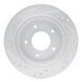 DFC Brake Rotor - Drilled and Slotted - Silver 631-47027R