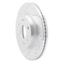 DFC Brake Rotor - Drilled and Slotted - Silver 631-47080L