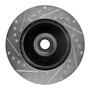 DFC Brake Rotor - Drilled and Slotted - Silver 631-48015R