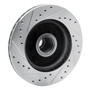 DFC Brake Rotor - Drilled and Slotted - Silver 631-48015R