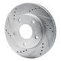 DFC Brake Rotor - Drilled and Slotted - Silver 631-48005L
