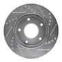 DFC Brake Rotor - Drilled and Slotted - Silver 631-48005L