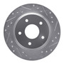 DFC Brake Rotor - Drilled and Slotted - Silver 631-47015R