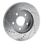 DFC Brake Rotor - Drilled and Slotted - Silver 631-47028R
