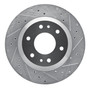 DFC Brake Rotor - Drilled and Slotted - Silver 631-48044R