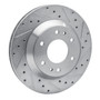 DFC Brake Rotor - Drilled and Slotted - Silver 631-48044R