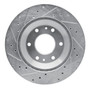 DFC Brake Rotor - Drilled and Slotted - Silver 631-48044R