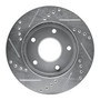 DFC Brake Rotor - Drilled and Slotted - Silver 631-48005R