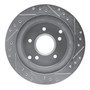DFC Brake Rotor - Drilled and Slotted - Silver 631-47016L
