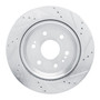 DFC Brake Rotor - Drilled and Slotted - Silver 631-47081L