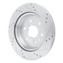 DFC Brake Rotor - Drilled and Slotted - Silver 631-47081L