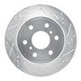 DFC Brake Rotor - Drilled and Slotted - Silver 631-48053R